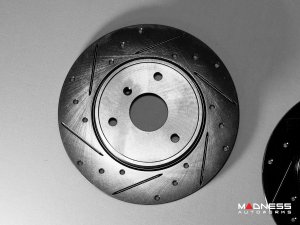 smart fortwo Brake Rotors (2) - 451 - Front - R1 Concepts - eLine Black Series - Drilled + Slotted